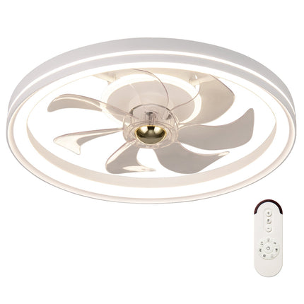 Ventilator de tavan de 48 cm cu lumină, reversibil, cu LED reglabil