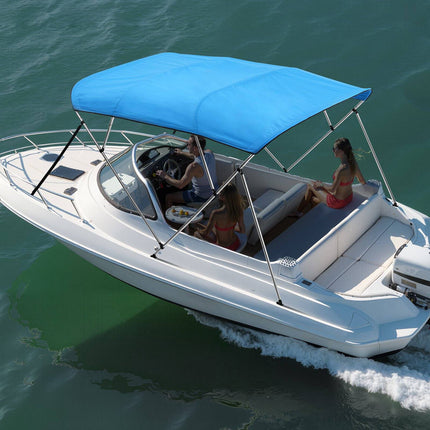 4 Bow Boat Bimini Top 96in, 600D, Aluminum Frame, UV Shade