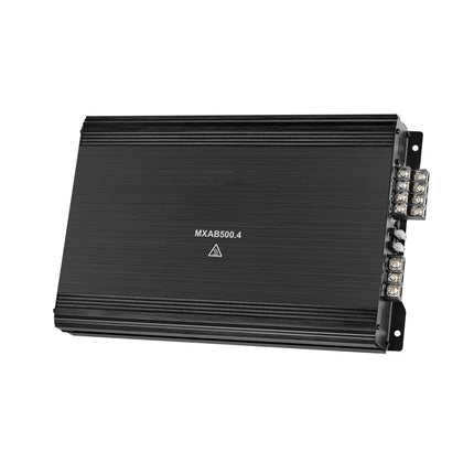 4-Channel Car Audio Amplifier – Class AB, Bridgeable, 4x500W Max