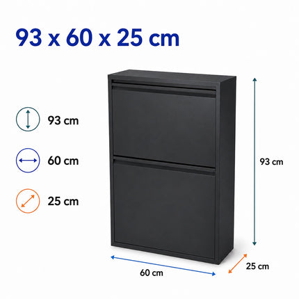 Coș de gunoi cu 4 compartimente, 4x18L, oțel negru