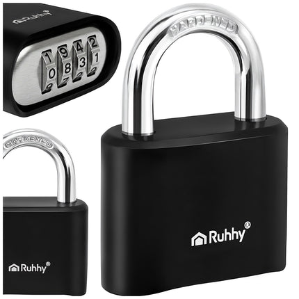 Lacăt cu combinație din oțel cu 4 cifre, securitate 50 mm