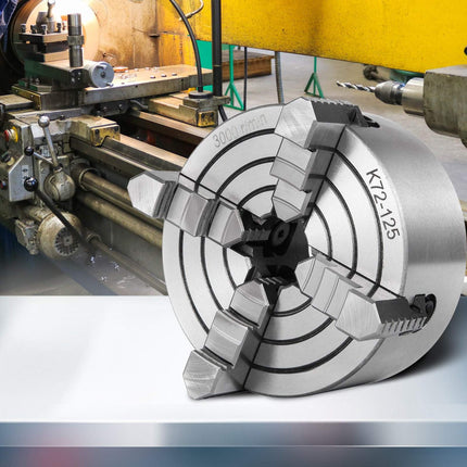 4-Jaw Lathe Chuck, Independent Reversible Jaws, 125mm