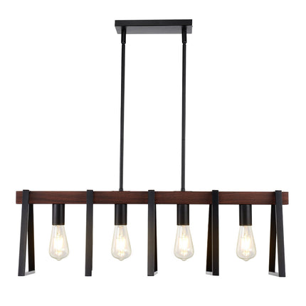 4-Light Kitchen Island Pendant Light, Adjustable E27