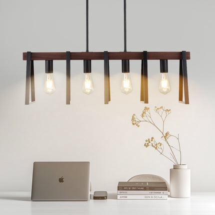 4-Light Kitchen Island Pendant Light, Adjustable E27