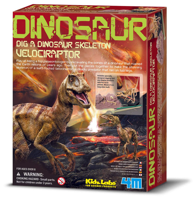 4M Kidzlabs Craft Kit Velociraptor Scheleton