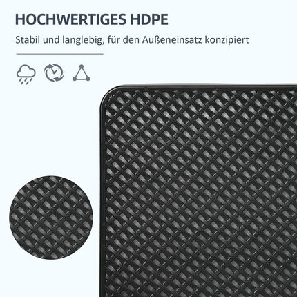 4 buc. Greutate umbrelă de soare, greutate umbrelă rezistentă la intemperii pentru umbrelă de soare cantilever cu mâner, poate fi umplută cu 80 kg de nisip sau 60 kg apă, HDPE, negru