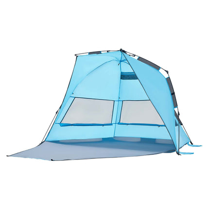 4-Person Pop-Up Beach Tent, UPF 50+, Carry Bag