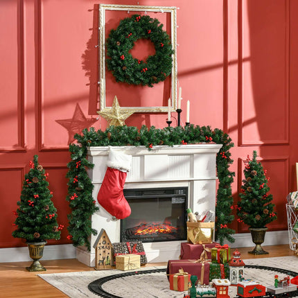 LED Christmas Decoration Set - Tree, Wreath, Wreath