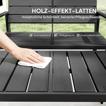 Set de mobilier de terasă HDPE rezistent la intemperii, format din 4 piese