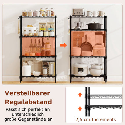 Raft metalic reglabil cu 4 niveluri – rezistent