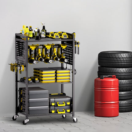 4-Tier Tool Organizer Cart, 150 lb Rolling Drill Holder