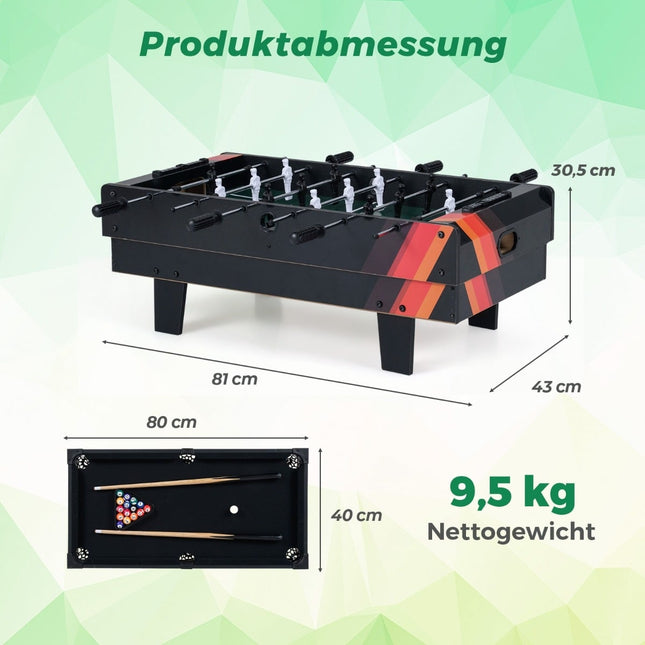 Masă de joc 4 în 1: Foosball, Biliard, Tenis, Hochei