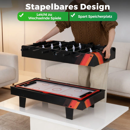 Masă de joc 4 în 1: Foosball, Biliard, Tenis, Hochei