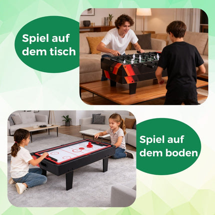 Masă de joc 4 în 1: Foosball, Biliard, Tenis, Hochei