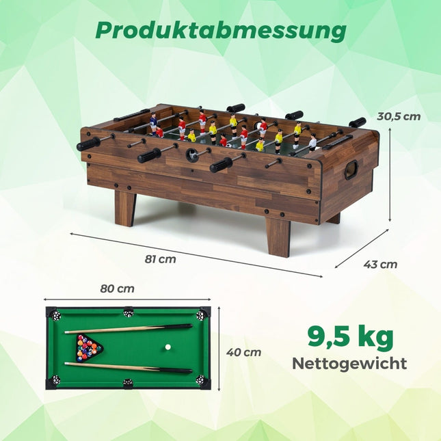 Masă de joc 4 în 1: Foosball, Biliard, Air Hockey, Ping Pong