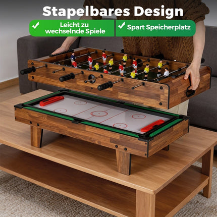 Masă de joc 4 în 1: Foosball, Biliard, Air Hockey, Ping Pong