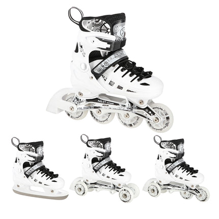 4-in-1 LED Inline/Ice Skates, Size M (35-38)