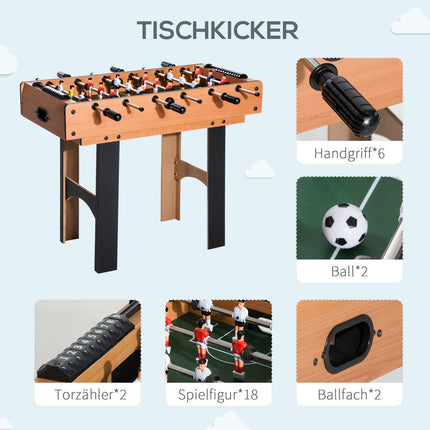 4-in-1 game table: football, hockey, tennis, billiards