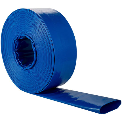 4 in x 105 ft PVC Lay Flat Discharge Hose with Clamps