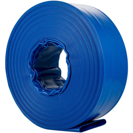 4 in x 105 ft PVC Lay Flat Discharge Hose with Clamps
