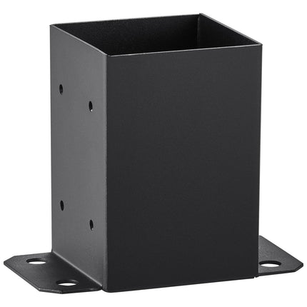 4x4 Post Base Brackets, 10-Pack Carbon Steel, Black