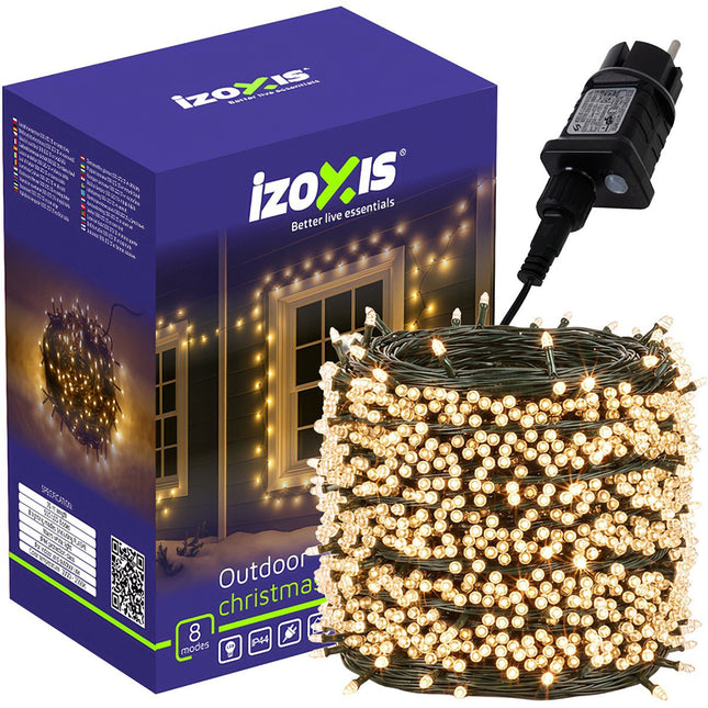 Lumini de Crăciun cu 500 LED-uri, alb cald, 35 m, 8 moduri, IP44