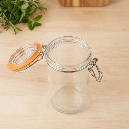 Borcane de sticlă pentru conservare de 500 ml cu capac, set de 6