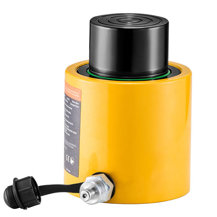 50 Ton Hydraulic Ram Cylinder Jack, 2 in Stroke, Single-Acting