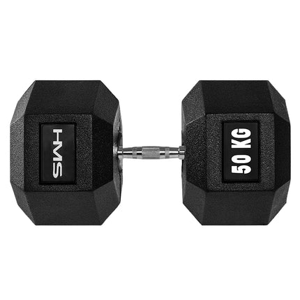 Set de gantere hexagonale de 50 kg - Oțel rezistent