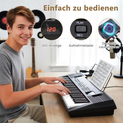 Claviatură electronică cu 54 de taste, cu 200 de ritmuri și tonuri