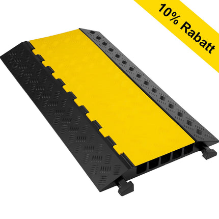 5-Channel Rubber Cable Protector Ramp, 35 x 20 x 2 in