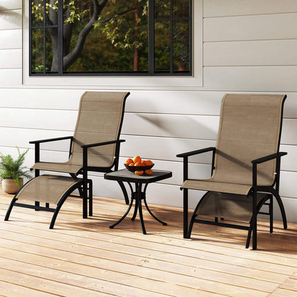 Set de balcon exterior cu 5 piese, scaune, otomane și masă