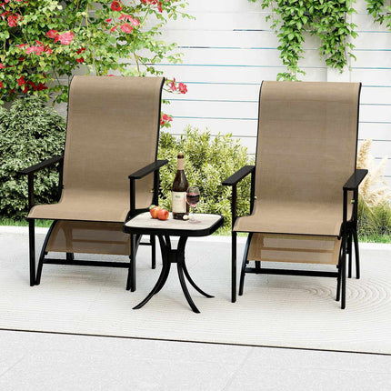Set de balcon exterior cu 5 piese, scaune, otomane și masă