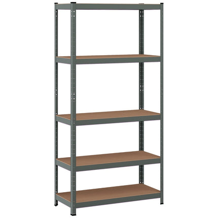 Raft metalic reglabil cu 5 niveluri, 91x46x183 cm, gri