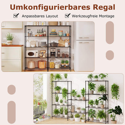Raft metalic reglabil cu 5 niveluri – rezistent