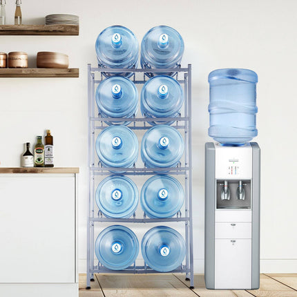 5-Tier Water Jug Holder Rack, Double Row, 10 Bottles