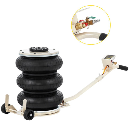 5-Ton Pneumatic Triple Bag Air Jack, 6.3–15.75 in