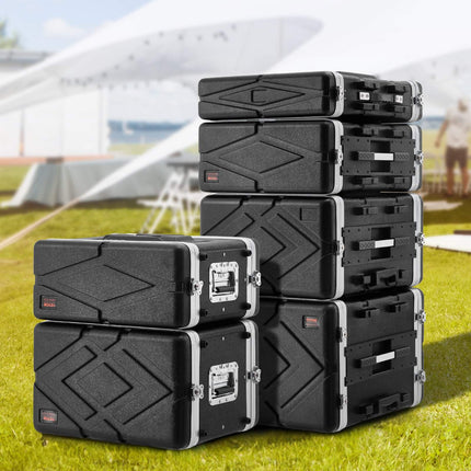 5U Rack Case for 19 in Equipment, 19.25 in Depth, ABS, Casters