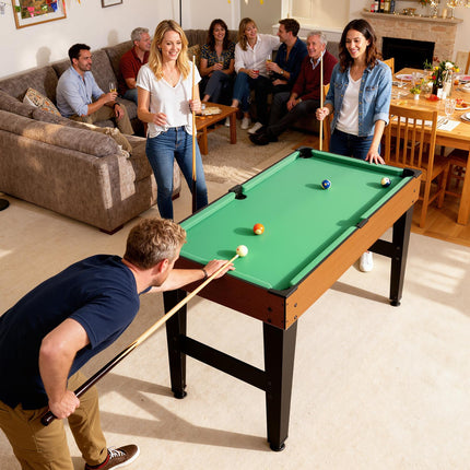 Masă de joc 5 în 1, Foosball, Hochei, Tenis, Nuc