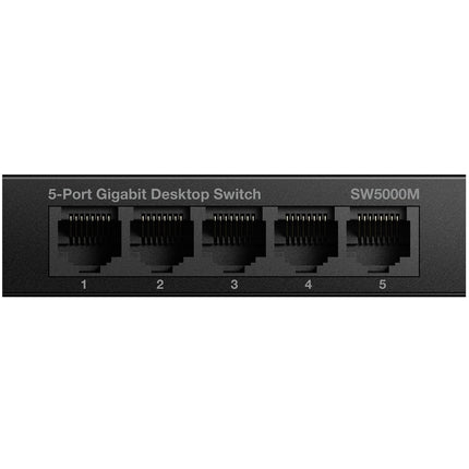 5-port Gigabit switch Metal Black