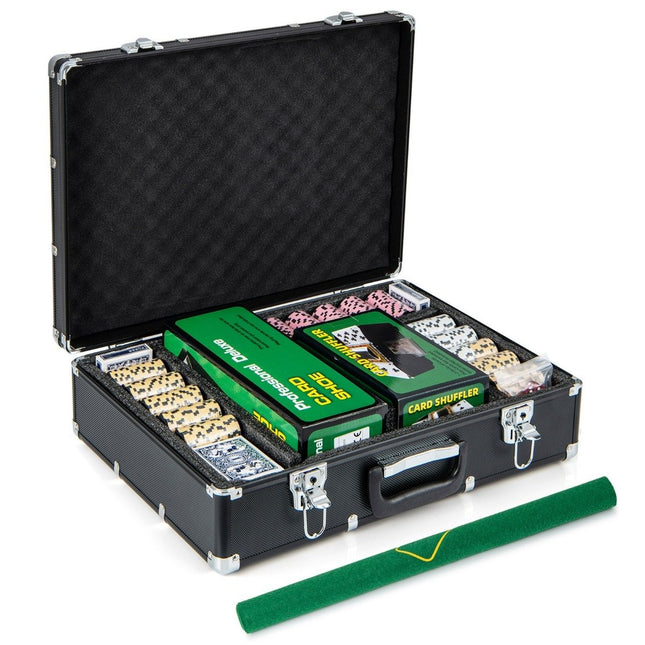 Set de jetoane de poker de 600 de piese cu carcasă - jetoane de lut de 14 g