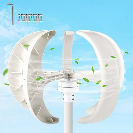 600W 12V Vertical Wind Turbine Generator Kit, 5-Blade, Controller