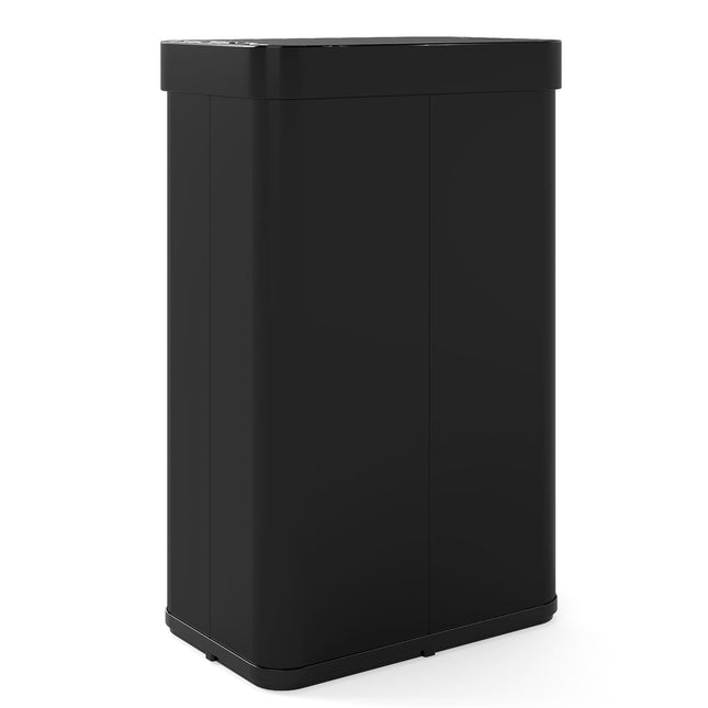 Coș de gunoi cu senzor fără atingere, 60 l, oțel inoxidabil, negru