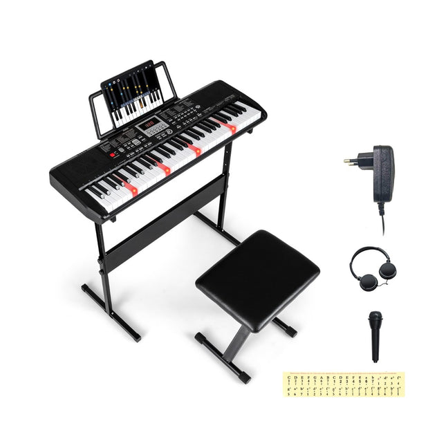 Set de claviatură electronică cu 61 de taste și suport reglabil