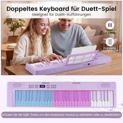 Claviatură electronică pliabilă cu 61 de taste, MIDI și Split
