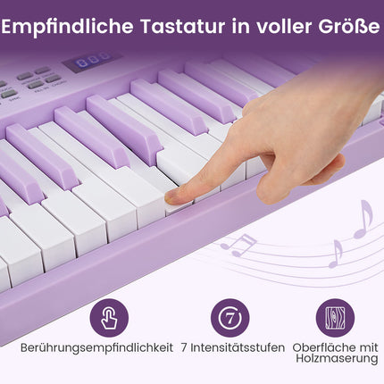 Claviatură electronică pliabilă cu 61 de taste, MIDI și Split