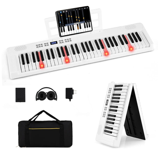 Claviatură electronică pliabilă cu 61 de taste, MIDI și Split