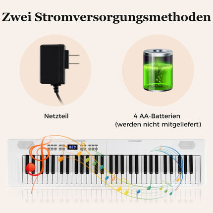 Claviatură electronică pliabilă cu 61 de taste, MIDI și Split