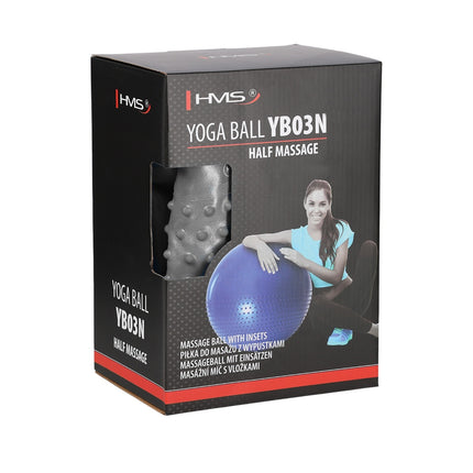 Minge de gimnastică gri deschis de 65 cm pentru exerciții și yoga