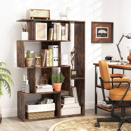 Raft de cărți cu 6 cubi, cu sistem anti-răsturnare, design modern